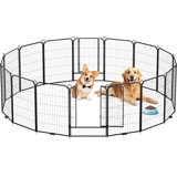 Dog Playpen Portable Extra Large 16 Panels Height Adjustable with Gate, Perfect for Puppies and Small Dogs, Easy to Store, Customizable Layout for Indoor, Yard, RV Camping,Fence partition