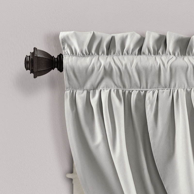 Light Gray Polyester Rod Pocket Window Valance