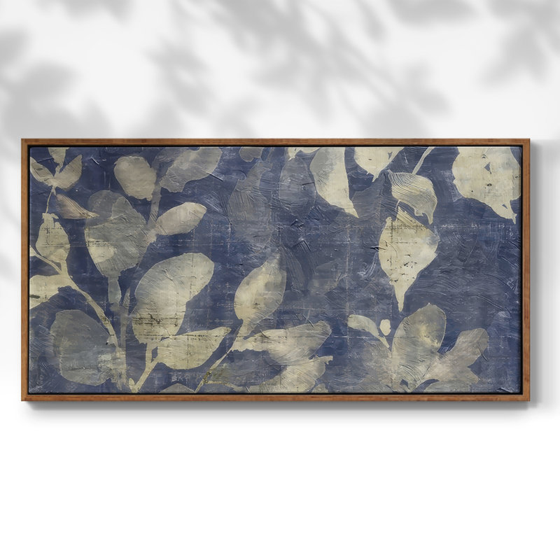 Soleil teinté soleil - Toile tendue avec châssis tendue, prête à accrocher, H 25 po x l 49 po, Noyer