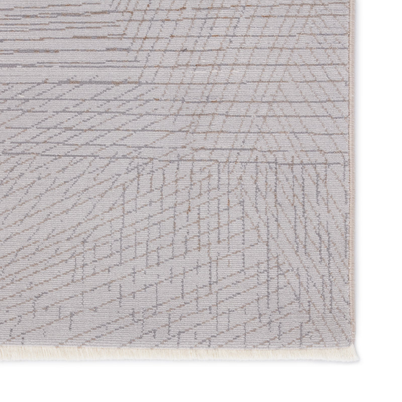 Tapis gris à motif géométrique Antoni, Rectangle 7 pi 10 po x 10 pi 10 po