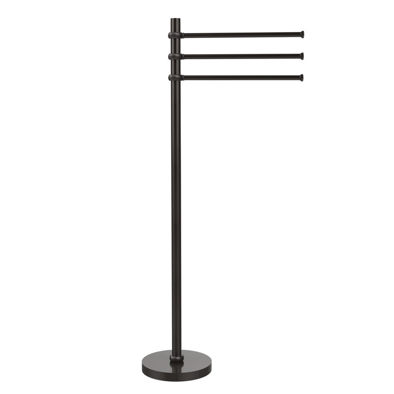 Porte-serviettes sur pied, Bronze huilé