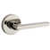 Square Privacy Door Lever with Contemporary Round Rose