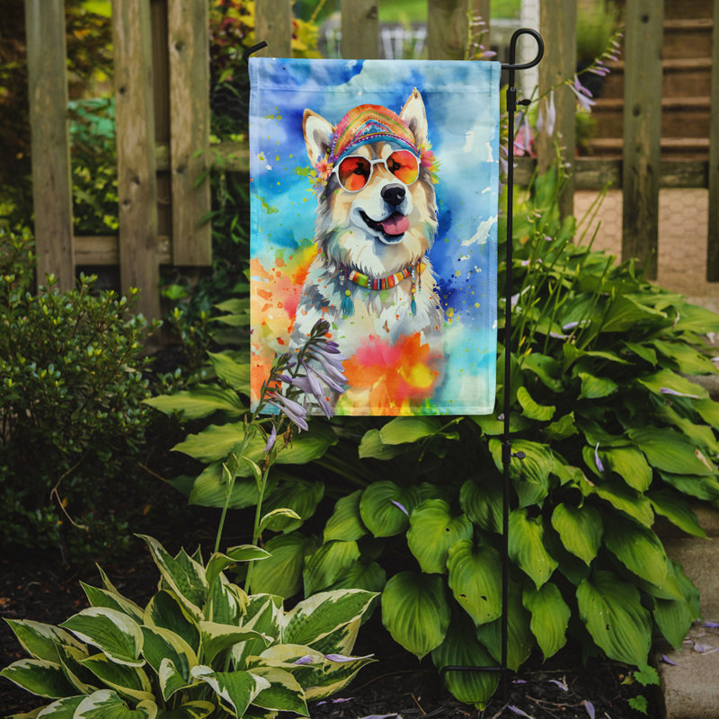 Drapeau de jardin Hippie Dawg, Malamute d’Alaska