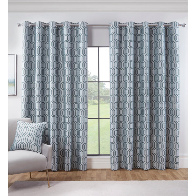 Fraleigh Room Darkening Sliding Panel Pair, Green, 182.88 W x 116.85 D cm 