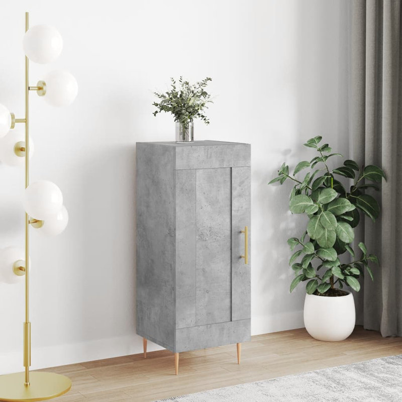 Lourdes 34.5cm Sideboard, Concrete Grey