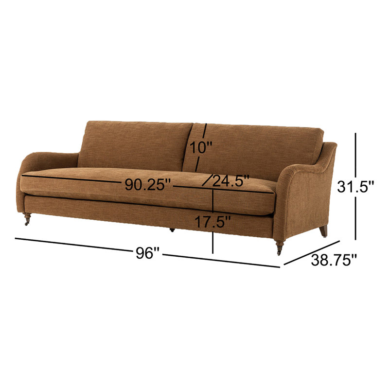 Lynne Sofa, Laughlin Ochre Polyester Blend