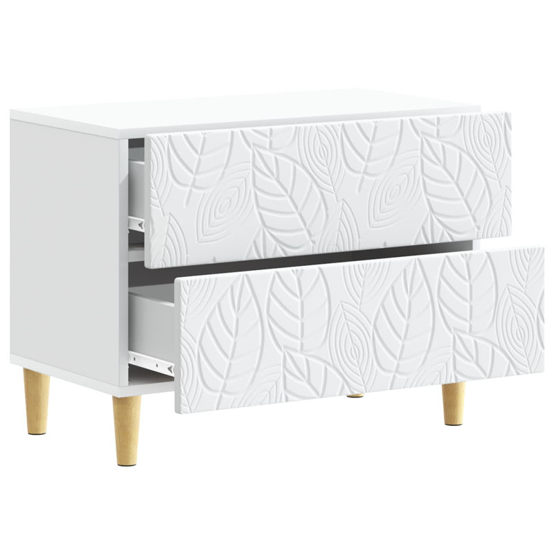62 cm W Solid Wood Bedside Table