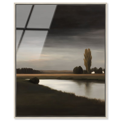 Mirror Creek, reproduction murale encadrée par Art Remedy, cadre argenté, 16 x 20