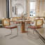 Faux Leather Upholstered  Cantilever Dining Chair with Chrome Legs-998509225