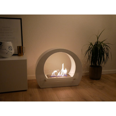 Noelia - Round Bio Fireplace - Black