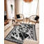Tapis contemporain moderne abstrait 5X7 pour salon chambre à coucher