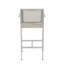 Tabourets 29,50 "avec structure en aluminium antirouille argenté, filet gris, ensemble de 2