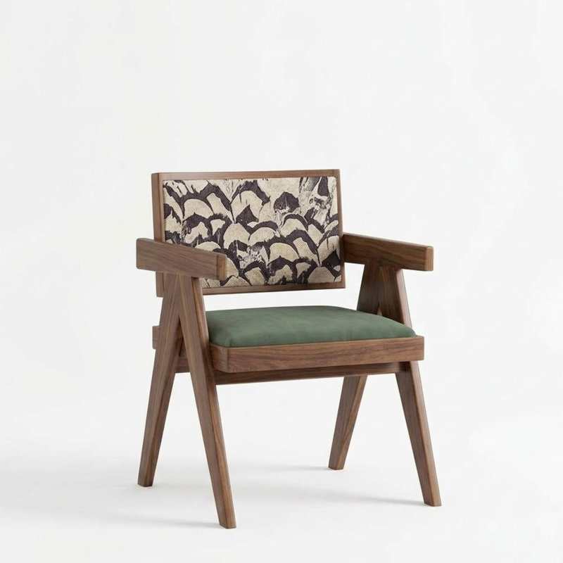 Chaise Chatoya Chanidi, Vert, Noyer