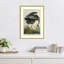 «Great Blue Heron in Pearl White» par John James Audubon, reproduction d'art encadrée sur bois-112631576