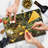 Ambesonne Tree Cutting Board Large Size Earthy Colour Tones Composition Amber Fawn Burgundy
