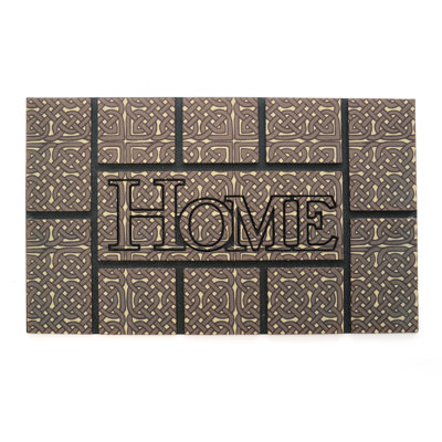Delafuente Non-Slip Geometric Outdoor Doormat