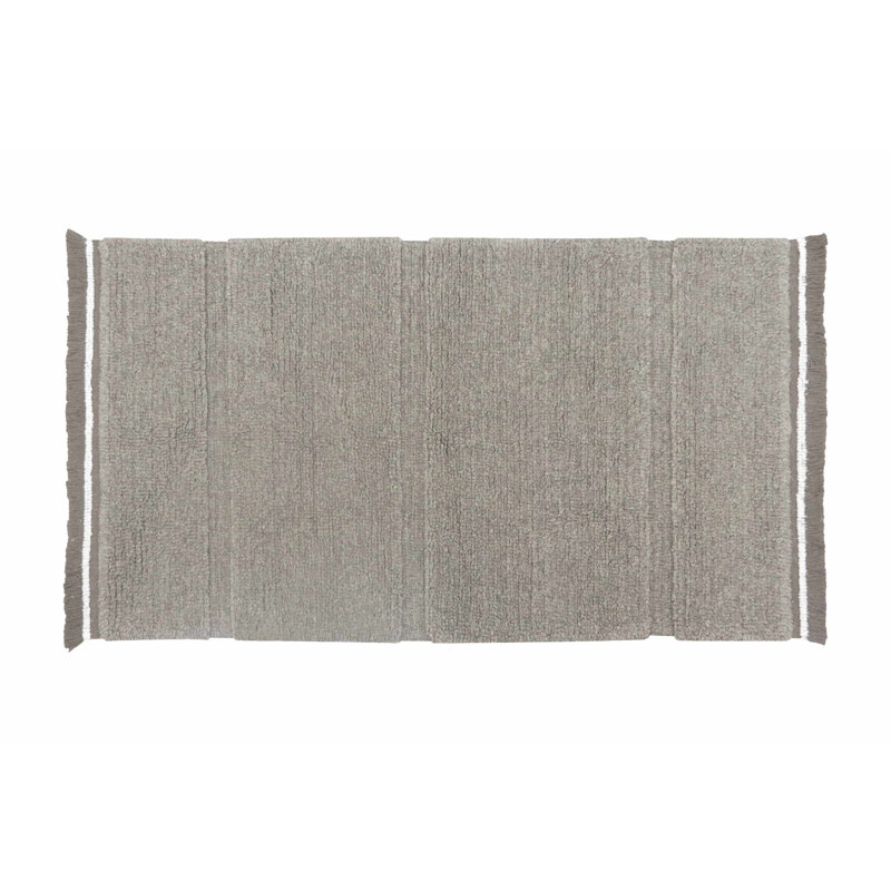 Steppe Sheep Grey Hand-Tufted Wool Rectangular Rug 2'7" x 4'7"