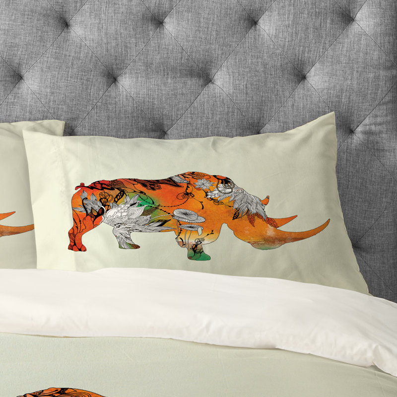 Rhino Pillowcase, King