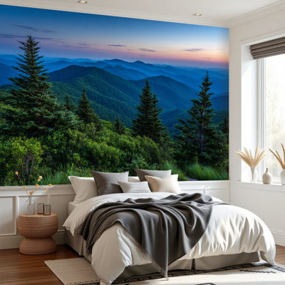 Papier peint auto-adhésif Sunset Mountain Blue Ridge Mountains National Park Landscape Nature