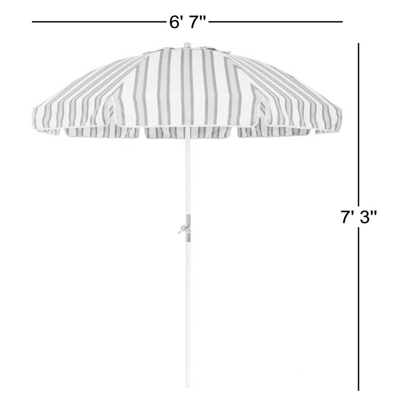 Club Umbrella - Bistro Dusty Pink Stripe