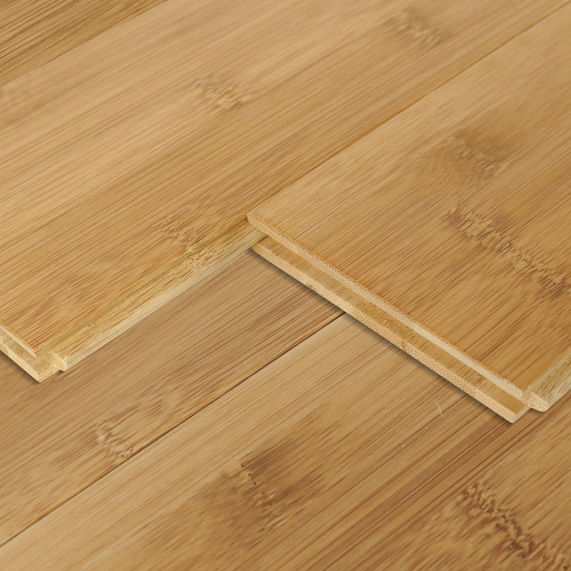 40,15 po L 5,11 po L 0,6 po Plancher en bambou massif pré-fini avec rainure en T, miel clair (2,86 pieds carrés / caisse)