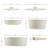 8pc Cookware Set With Handle, Cream