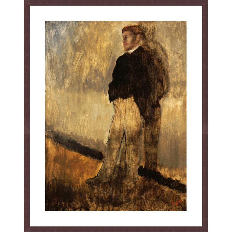 Portrait d'un homme par Edgar Degas, impression giclée encadrée, H 41,5 po x l 32,79 po