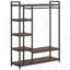 Organisateur de garde-robe autoportant 47,24 po avec 6 tablettes et barre de suspension