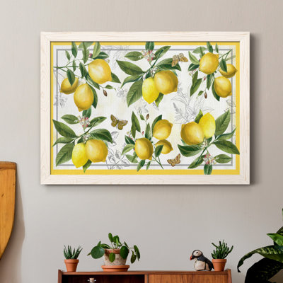 Lin citrons - Reproduction d'art graphique sur papier encadré