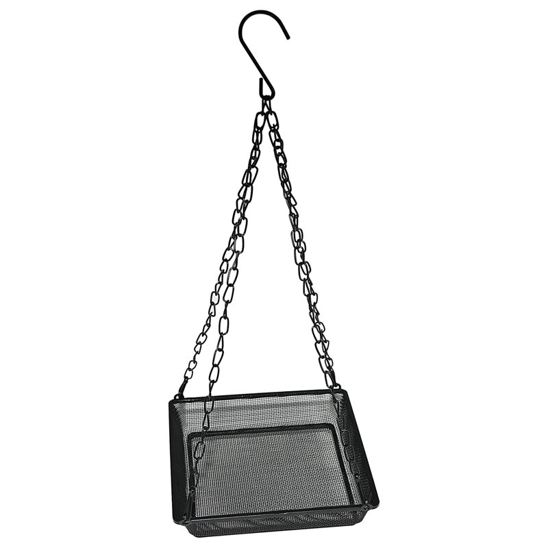 Anjonette Metal Hanging Tray Bird Feeder