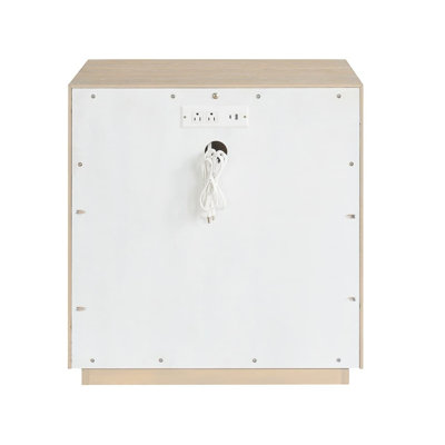 Table de chevet moderne désertique à un tiroir avec bande lumineuse DEL de 71 cm de large
