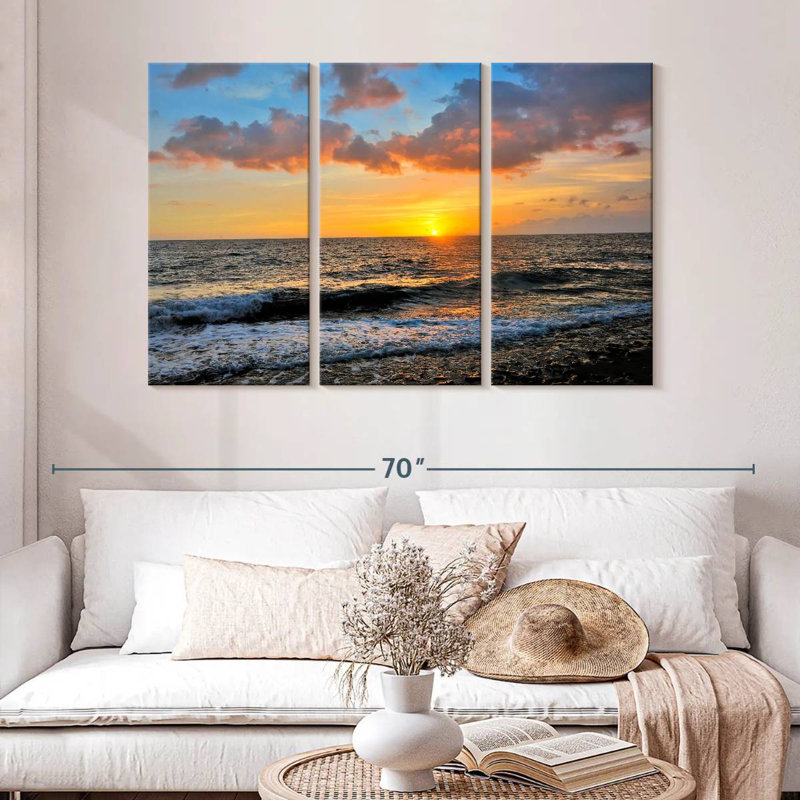 Gillard Tres Palmas Beach Sunset, 32" H x 50" W