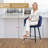 26" Swivel Upholstered Counter & Bar Stool with Metal Frame, Supports 350 Lbs-88757650