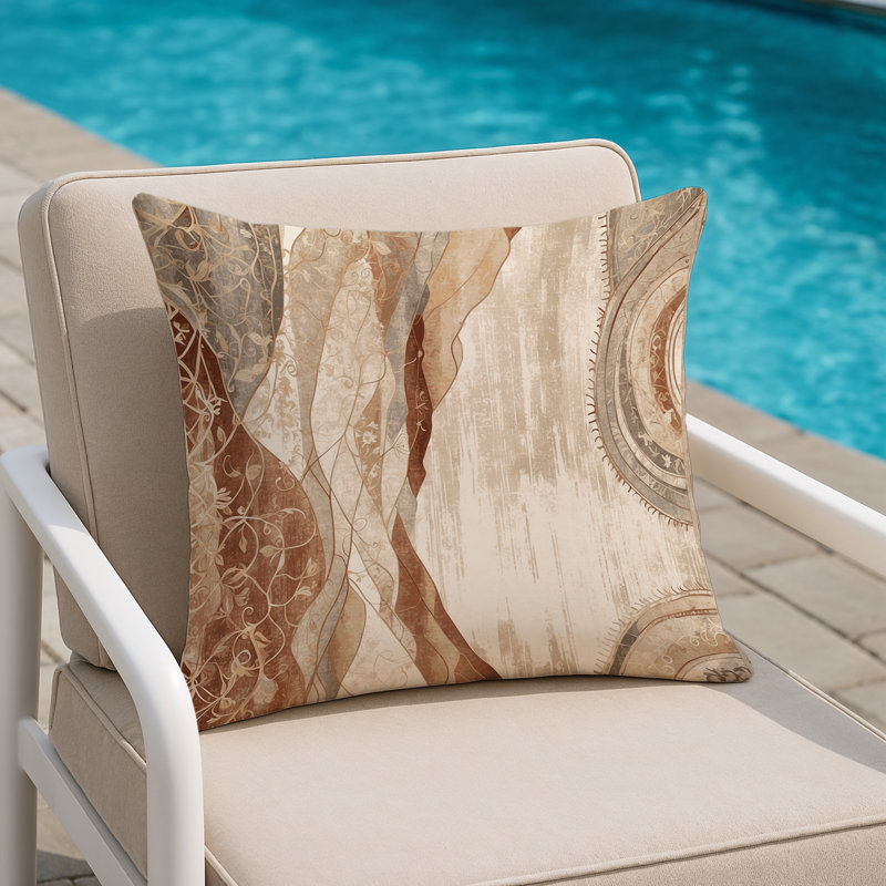 Arid Bloom Indoor And Outdoor Throw Pillow, Square 18"