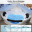 Baignoire tourbillon de coin en acrylique 59 "pour 2 personnes, baignoire à jets avec 6 jets d'hydromassage et lumières DEL, économise de l'espace