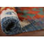 Tapis de salon orange en laine Kilim 6 x 10