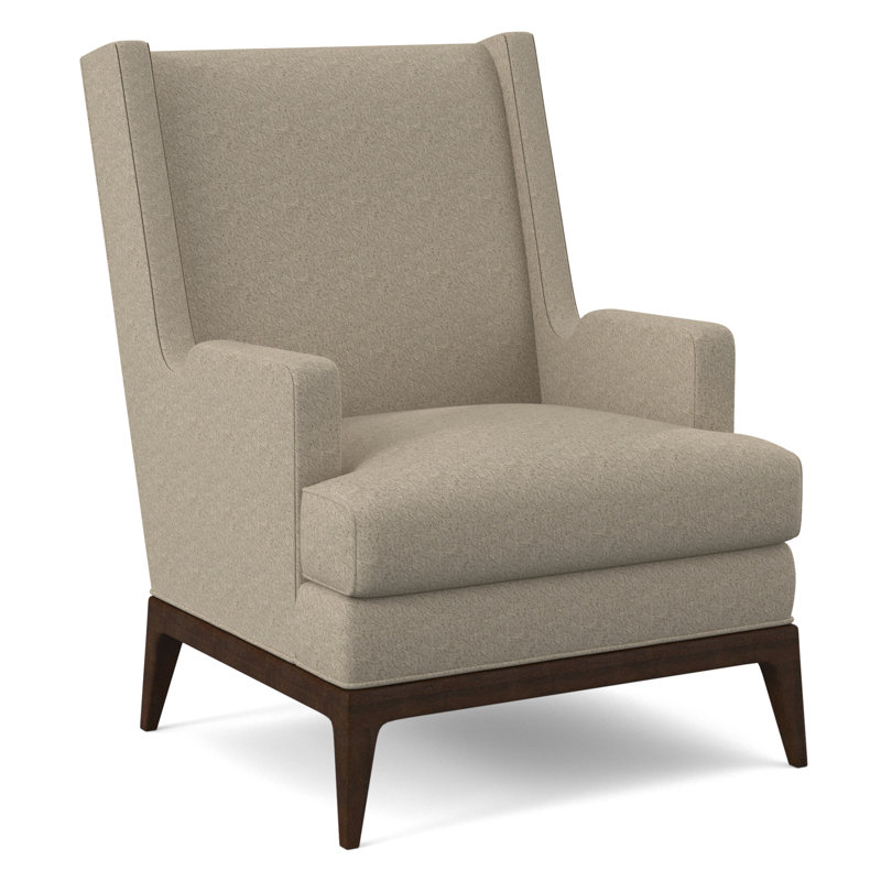 Fauteuil à oreilles de 29 po de large Cooper, Noyer américain, Galet Chartres