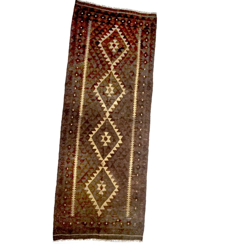 Reiner Hand Woven Brown/Red/Yellow Indoor Rug, Wool
