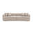 Curved Modular Sectional Sofa In Lamb's Wool Fabric, Modern Minimalist Style, Compressed (No Assembly Required), Comfy For Living Room & Bedroom-2050230575