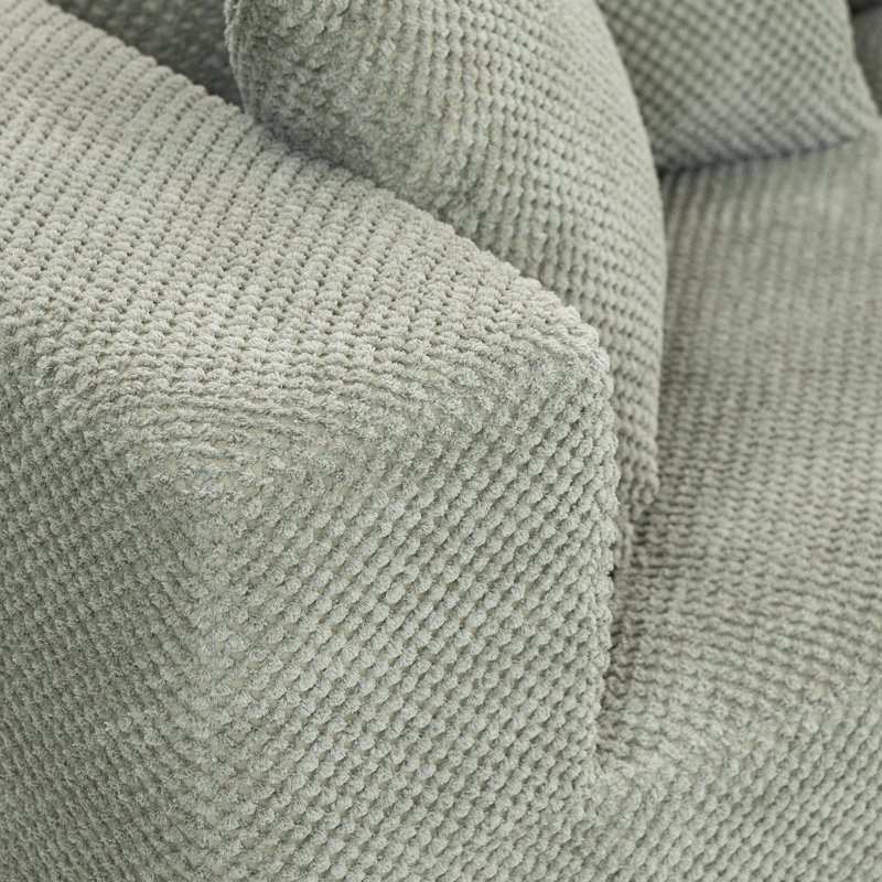 Modular 3-Seat Sectional Sofa With Plush Chenille, All-Foam Comfort, Compressed Shipping, And Tool-Free Setup For Small Spaces