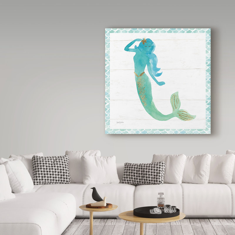 « sirène friends iv », impression sur toile tendue, H 14 po x l 14 po x P 2 po