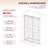UKD01 56 to 60 in. x 76 in. H Frameless Double Sliding Shower Door with 3/8 in. (10mm) Clear Glass-120280488-122741018