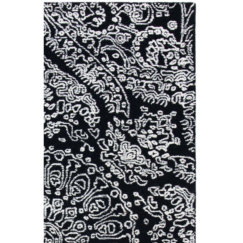 Metro Hand Tufted Indian Wool And Cotton With Latex Oriental Rug, Rectangle 4' x 6'