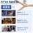 52 Inch American Mordern Cozy Vibrant Natural Style Solid Wood Low Profile Flush Ceiling Fan Without Light-1987315240