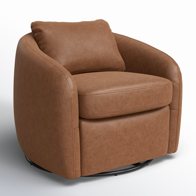 Fauteuil demi-tonneau pivotant rembourré Balvir