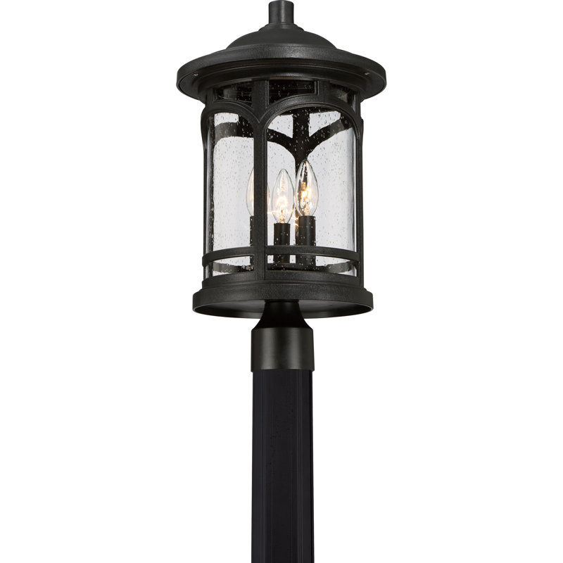 Stained Glass Lantern Head Post Lantern