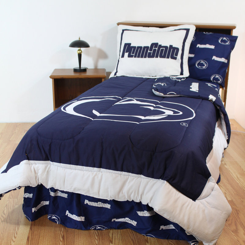 NCAA Sateen Comforter, Twin Comforter + 7 Additional Pieces, Penn State