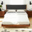 Lit plateforme en bois massif de qualité supérieure avec tête de lit rembourrée Acacia Astoria-300391636-300391638