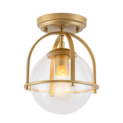 1 - Light Globe Semi Flush Mount
