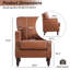 Chaise d'appoint avec accoudoir à garniture cloutée-589084762